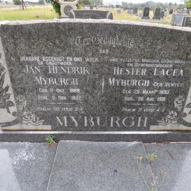 MYBURGH Jan Hendrik 1888-1952 &amp; Hester Lacea VENTER 1893-1981