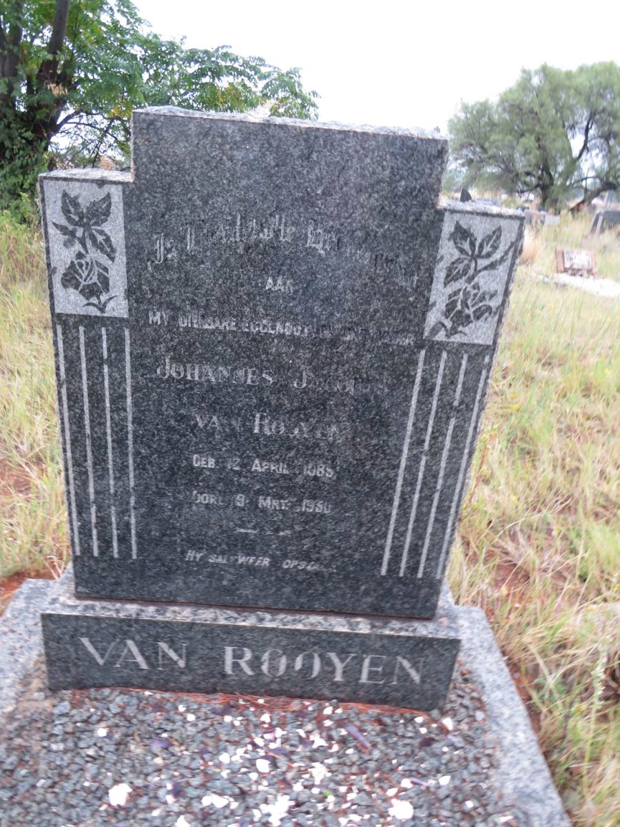 ROOYEN Johannes Jacobus, van 1889-1950