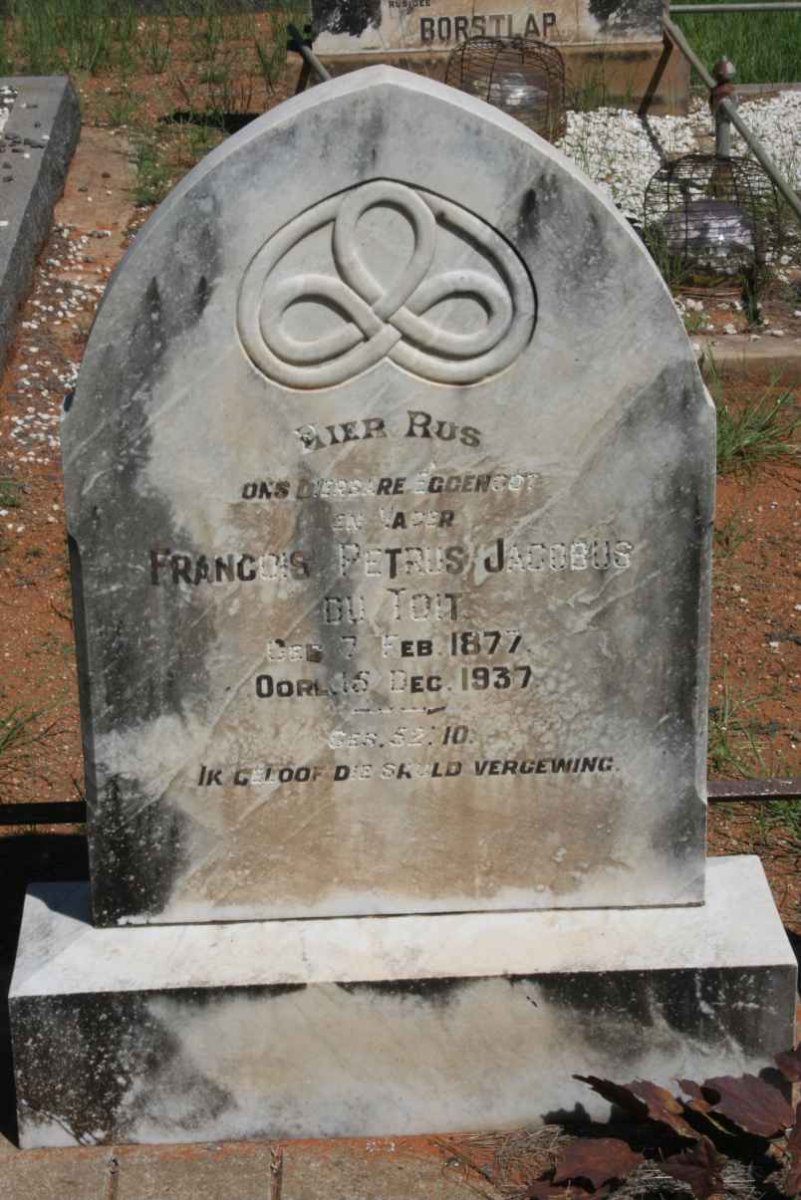 TOIT Francois Petrus Jacobus, du 1877-1937