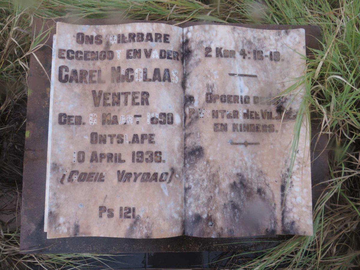 VENTER Carel Nicolaas 1890-1936