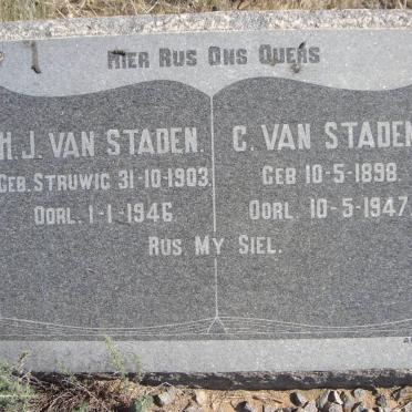 STADEN C., van 1898-1947 &amp; H.J. STRUWIG 1903-1946