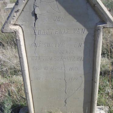WESTHUIZEN G.J.A., v.d. 1905-1910 :: V.D. WESTHUIZEN P.J. 1910-1910