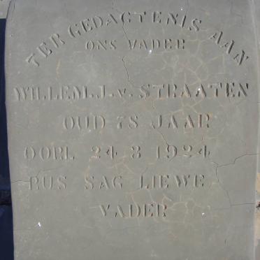 STRAATEN Willem J., v -1924