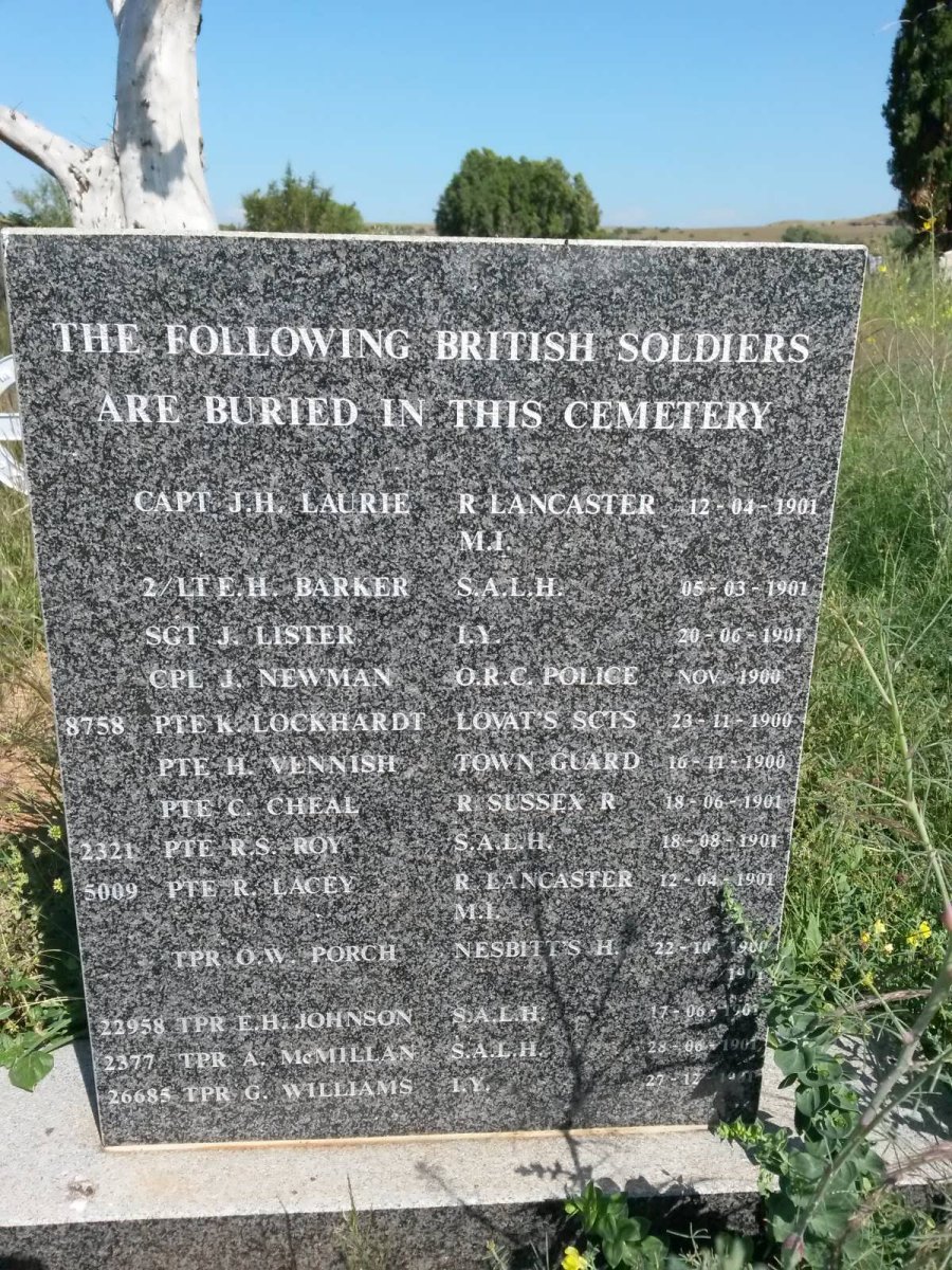 1. Anglo Boer War British Soldiers Memorial