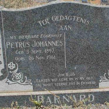 BARNARD Petrus Johannes 1897-1961