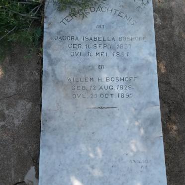 BOSHOFF Willem H. 1828-1895 &amp; Jacoba Isabella 1837-1891