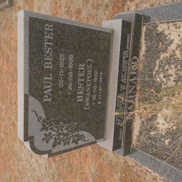 BARNARD Paul Bester 1925-1999 &amp; Hester SWANEPOEL 1932-2014