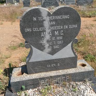BOSHOFF Anna M.C. 1892-1967