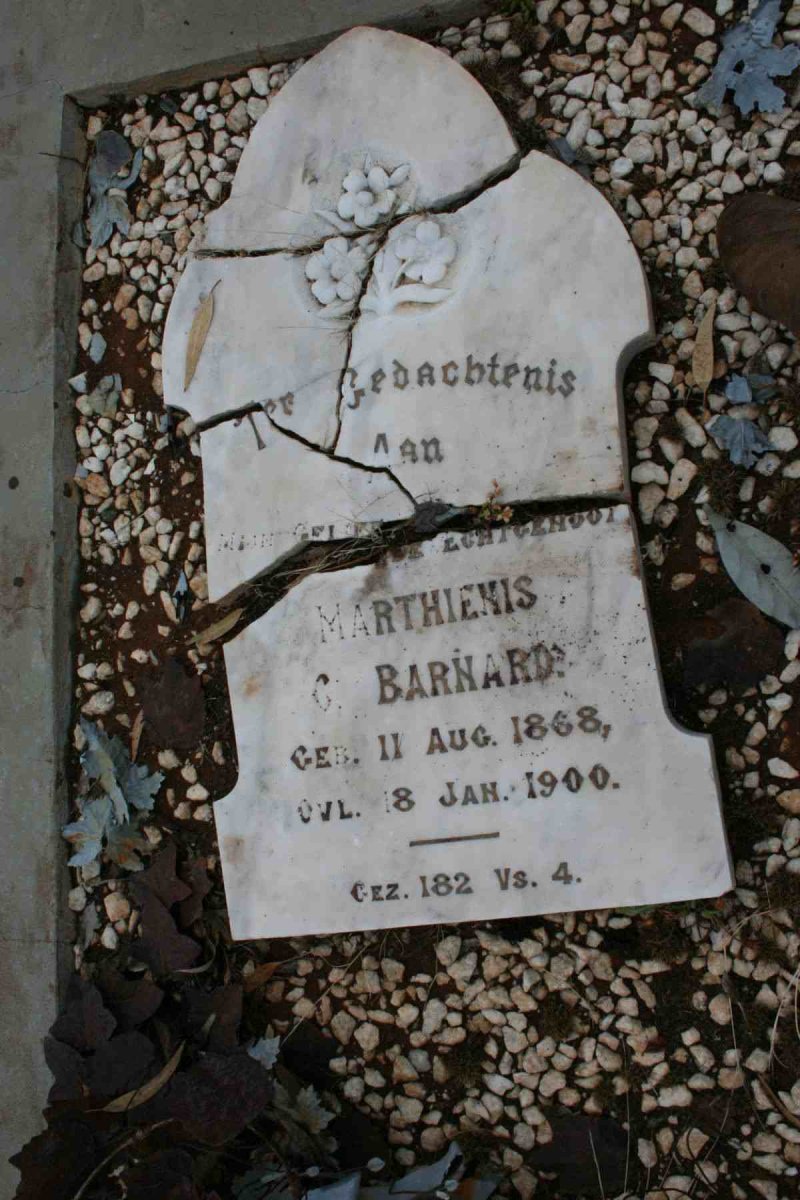 BARNARD Marthienis C. 1868-1900