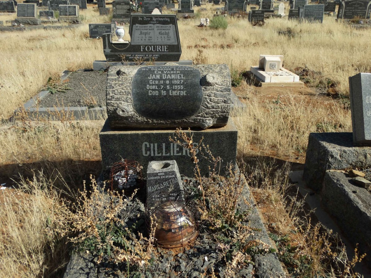 CILLIERS Jan Daniel 1927-1955 &amp; Margaretha 1924-201?