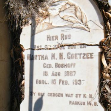 COETZEE Martha M.H. nee BOSHOFF 1867-1937