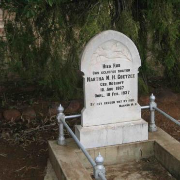 COETZEE Martha M.H. nee BOSHOFF 1867-1937