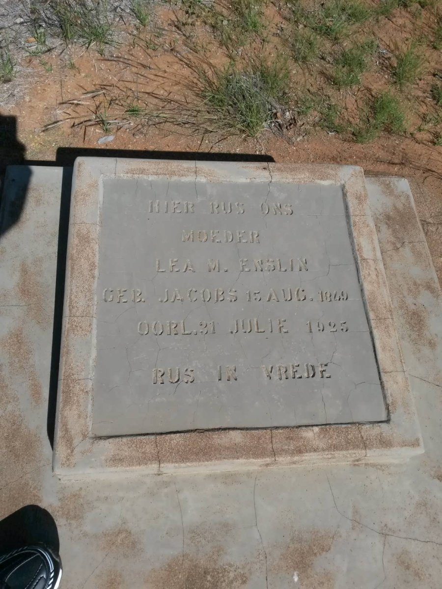 ENSLIN Lea M. nee JACOBS 1849-1925