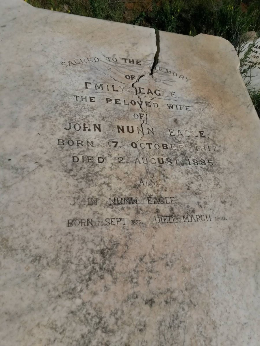EAGLE John Nunn 1822-1900 &amp; Emily 1817-1885