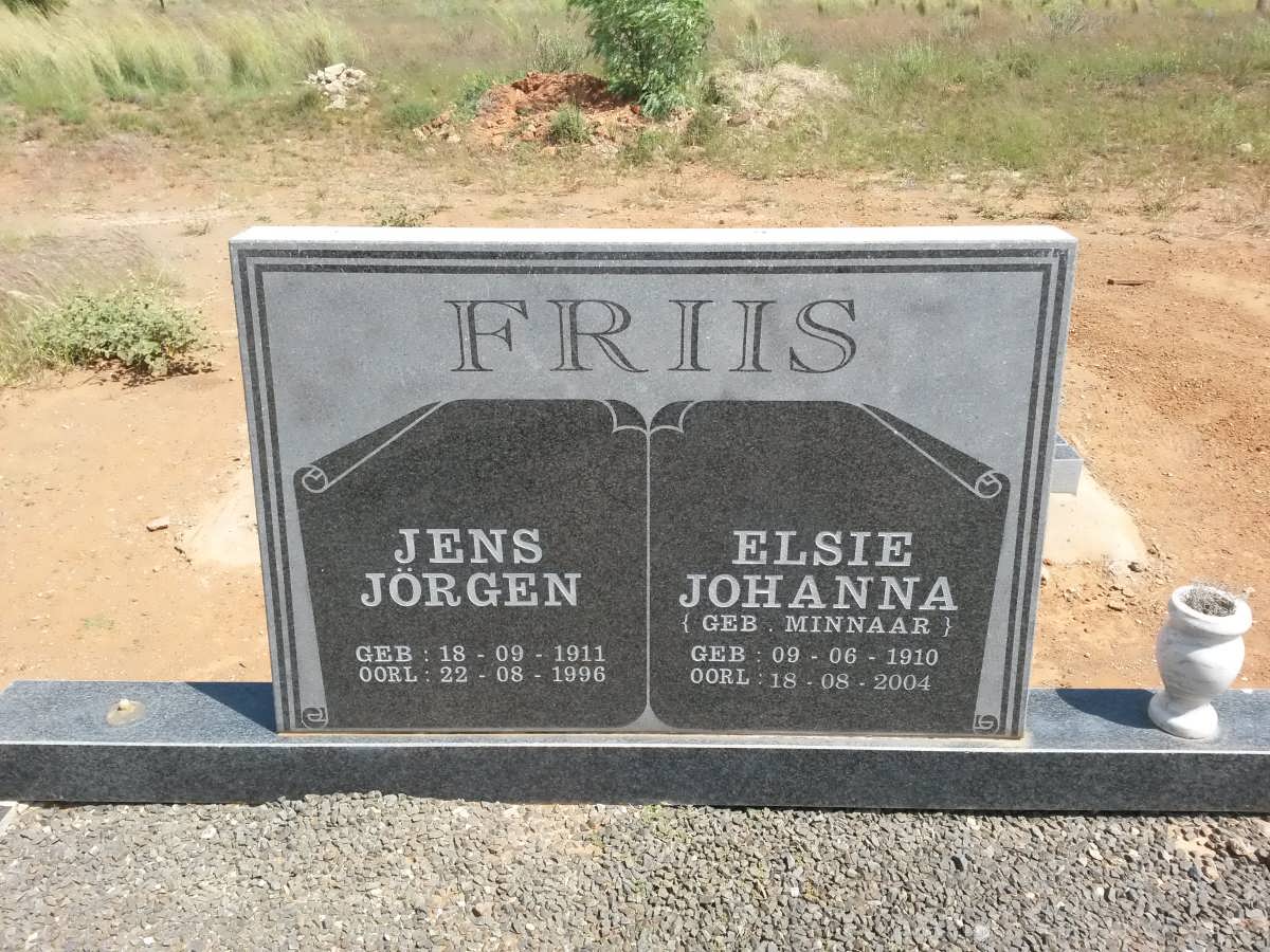 FRIIS Jens Jorgen 1911-1996 &amp; Elsie Johanna MINNAAR 1910-2004