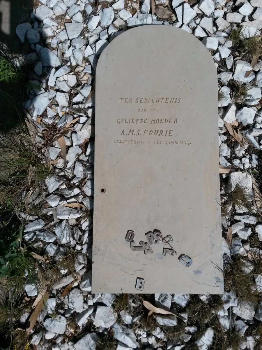 FOURIE A.M.S. 181?-1899