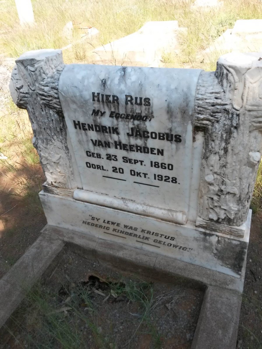 HEERDEN Hendrik Jacobus, van 1860-1928