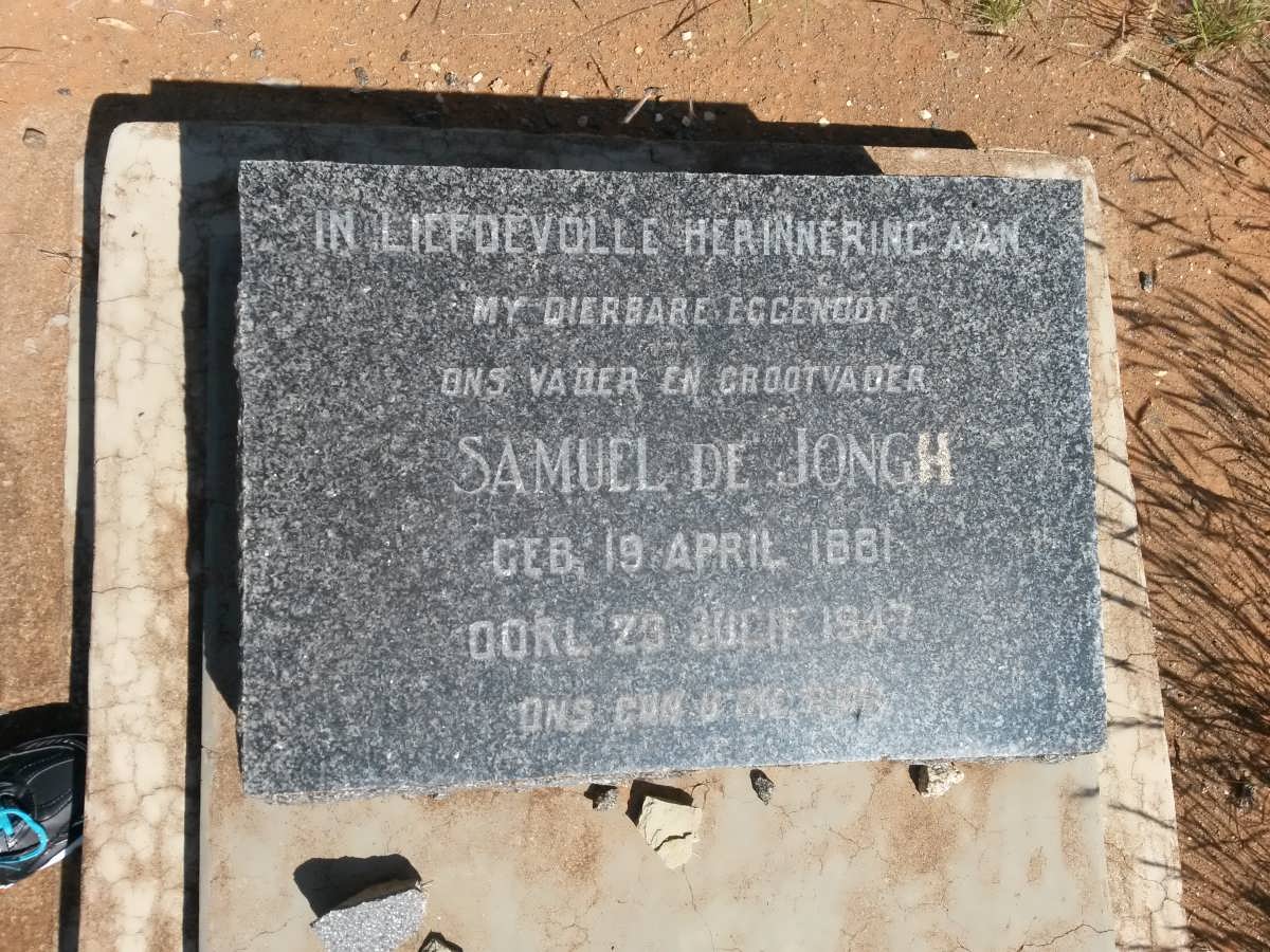 JONGH Samuel, de 1881-1947