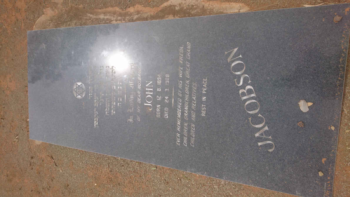 JACOBSON John 1894-1988