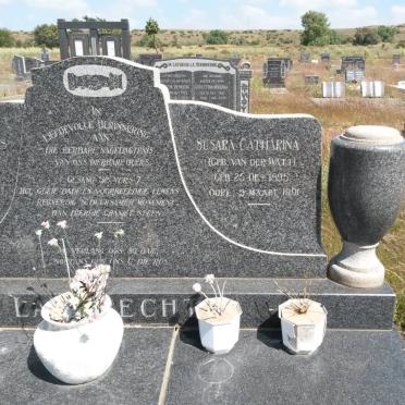 LAMPRECHT Johannes Hendrikus 1891-1958 Susara Catharina VAN DER WATT 1895-1991