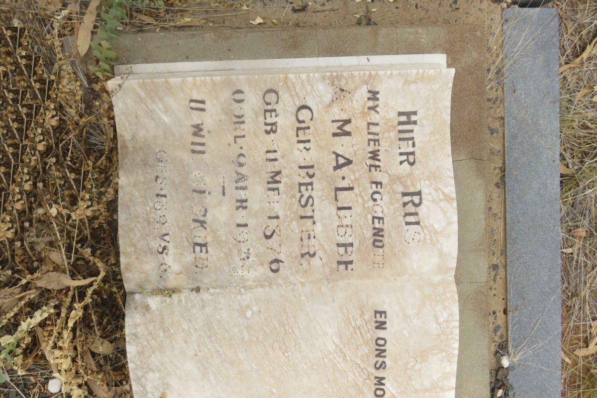 LUBBE A.M.A. nee BESTER 1876-1934