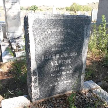 MERWE Hendrik Jacobus, v.d. 1861-1938