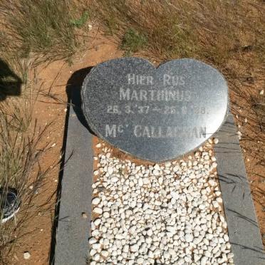 McCALLAGHAN Marthinus 1937-1938