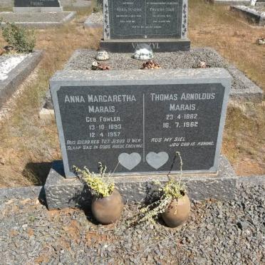 MARAIS Thomas Arnoldus 1882-1962 &amp; Anna Margaretha FOWLER 1893-1957