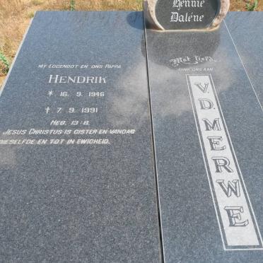MERWE Hendrik, v.d. 1946-1991 &amp; Danielina P. 1952- 