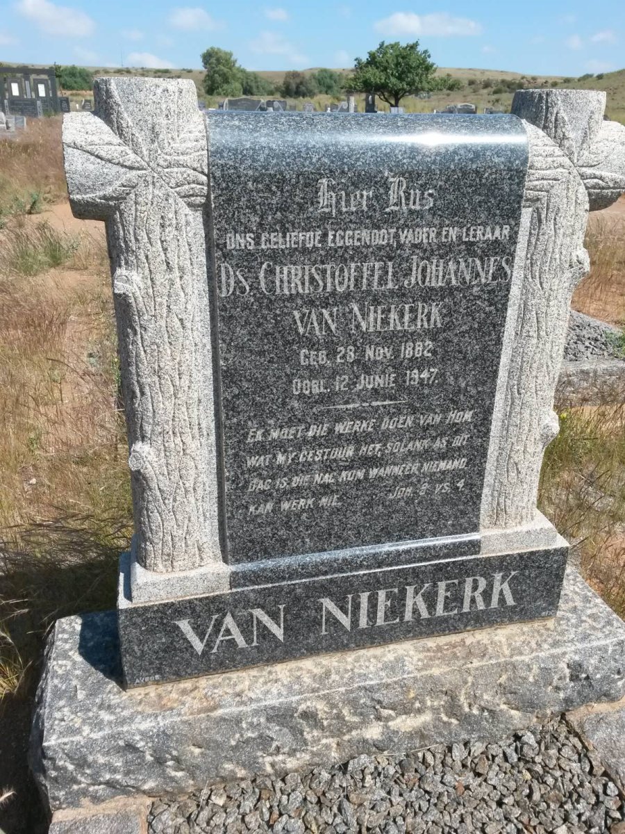 NIEKERK Christoffel Johannes, van 1882-1947