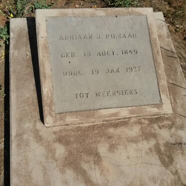 PIENAAR Adriaan J. 1849-1927