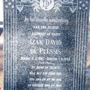 PLESSIS Izak David, du 1887-1949