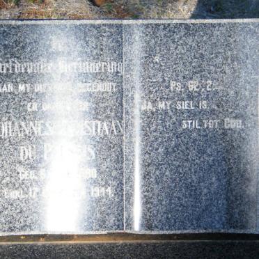 PLESSIS Johannes Christiaan, du -1944 &amp; Anna J.S.C. PRETORIUS 1893-1980