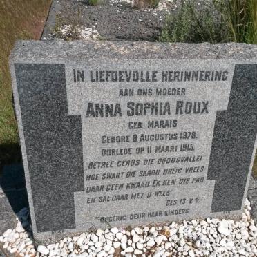 ROUX Anna Sophia nee MARAIS 1878-1915
