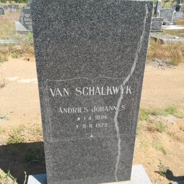 SCHALKWYK Andries Johannes, van 1894-1973