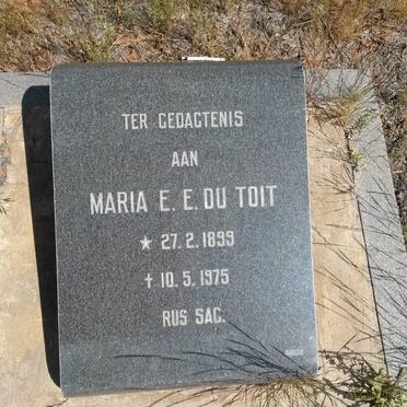 TOIT Maria E.E., du 1899-1975