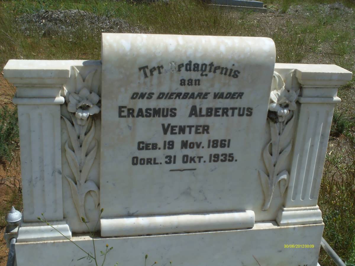 VENTER Erasmus Albertus 1861-1935