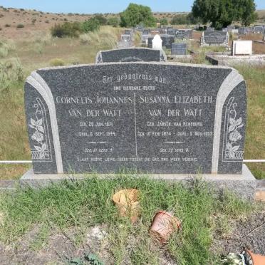 WATT Cornelis Johannes, van der 1871-1944 &amp; Susanna Elizabeth JANSEN VAN RENSBURG 1874-1959