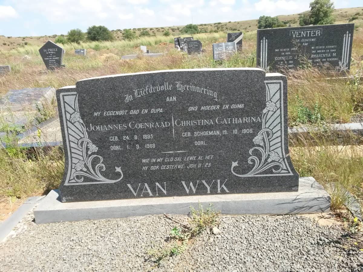 WYK Johannes Coenraad, van 1895-1968 &amp; Christina Catharina SCHOEMAN 1906-