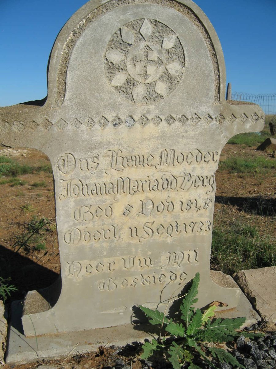 BERG Johanna Maria, v.d. 1848-1933