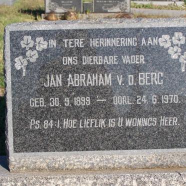 BERG Jan Abraham, v.d. 1899-1970 &amp; H.M. V.D. WALT 1905-1959