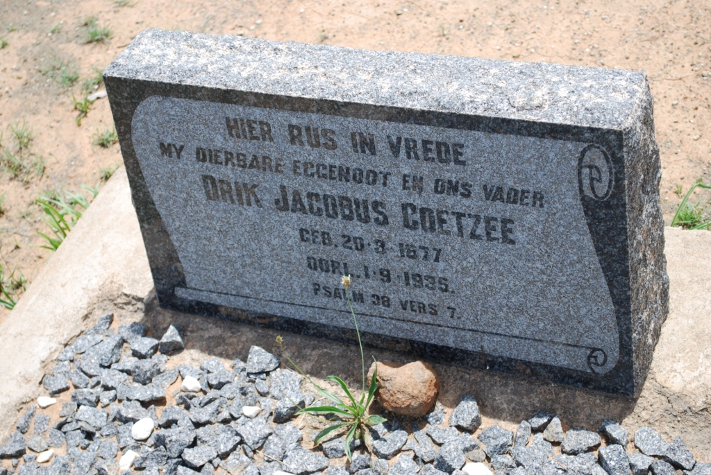 COETZEE Drik Jacobus 1877-1935