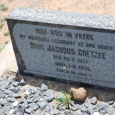 COETZEE Drik Jacobus 1877-1935