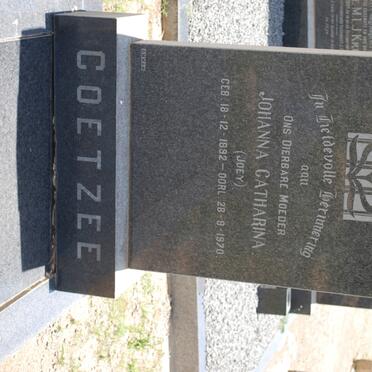 COETZEE Johanna Catharina 1892-1970