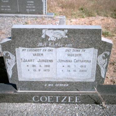 COETZEE Tjaart Jurgens 1910-1973 &amp; Johanna Catharina 1915-2000