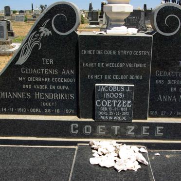 COETZEE Johannes Hendrikus 1913-1971 &amp; Anna M.E.M. 1910-1999 :: COETZEE Jacobus J. 1938-2013