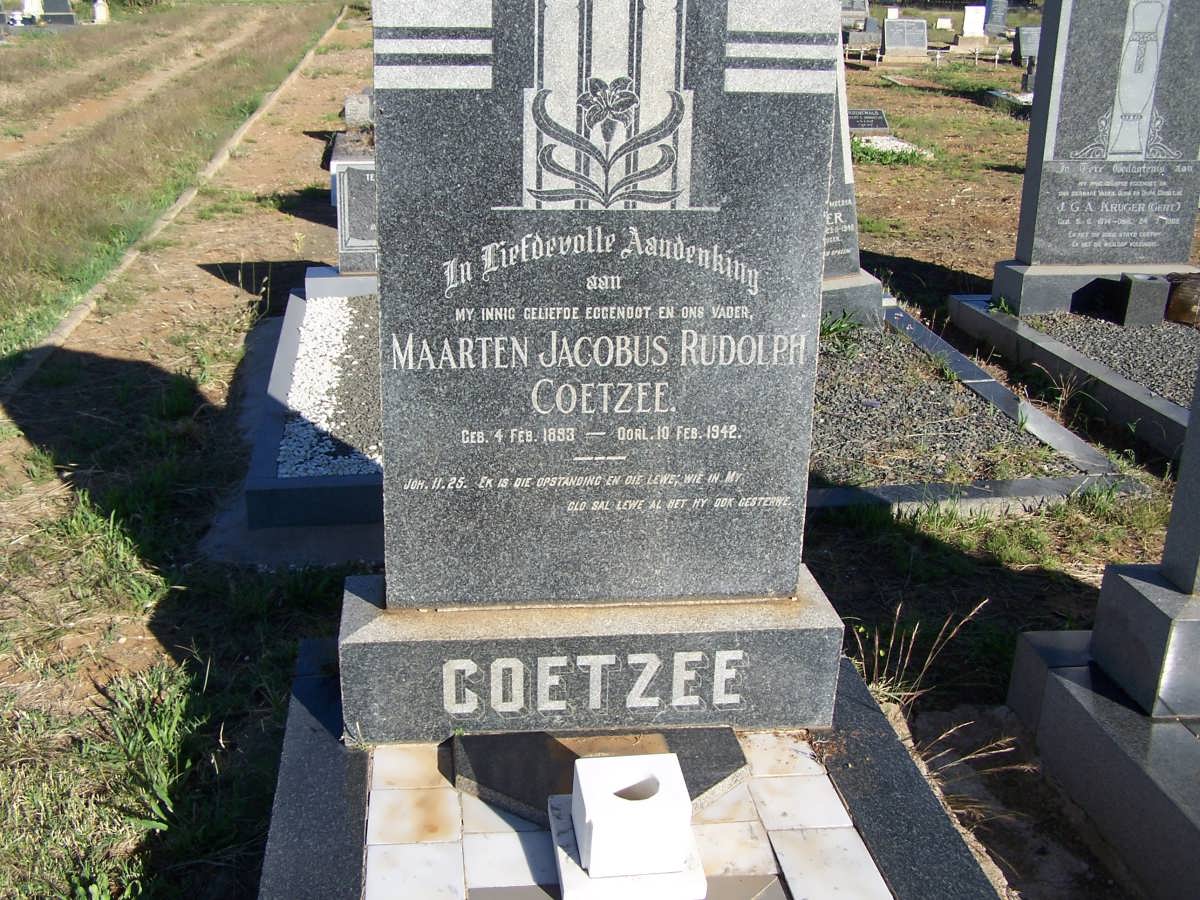 COETZEE Maarten Jacobus Rudolph 1893-1942
