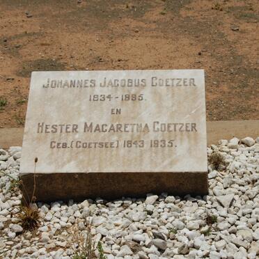 COETZER Johannes Jacobus 1834-1895 &amp; Hester Magaretha COETSEE 1843-1935