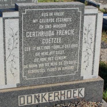 COETZEE Gerthruida Frencie 1905-1960