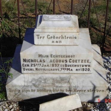 COETZEE Nicholas Jacobus 1857-1920